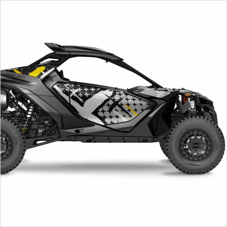 X-Design Grey-Yellow S Version for Can-Am Maverick R 2 Doors
